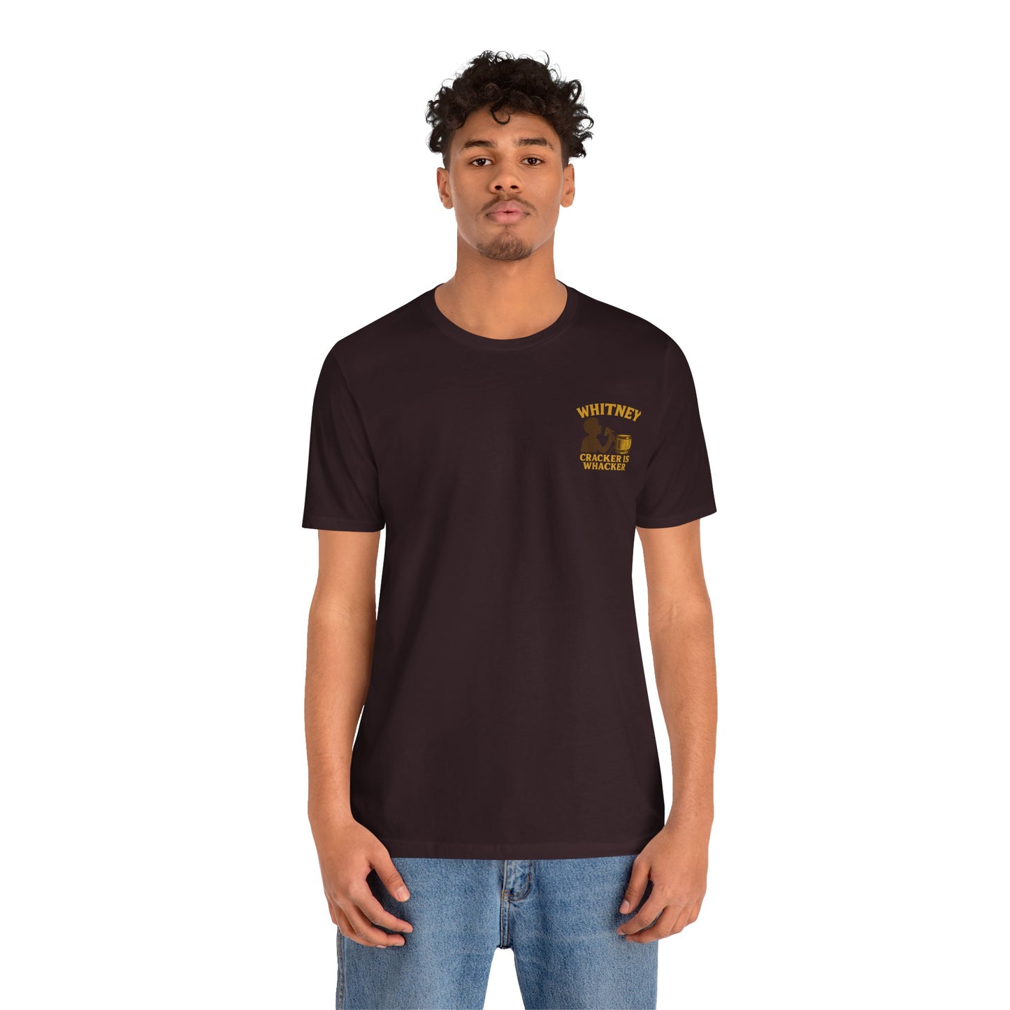 Whitney: Cracker Is Whacker Chest Logo Tee | LookWandy